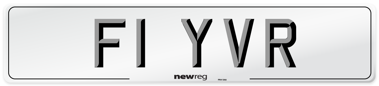 F1 YVR Number Plate from New Reg